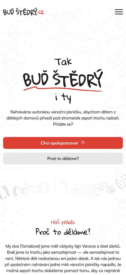 Mobilní verze webu budstedry.cz